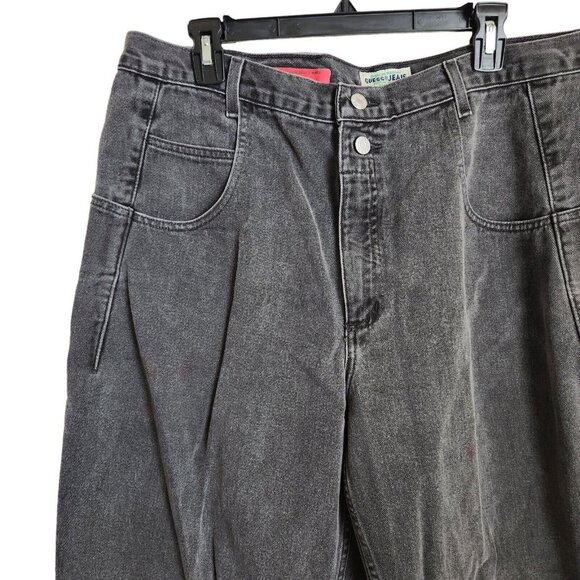 Vintage Guess Jeans American Tradition Black Jeans‎ High Waisted Pleated W36 L29 - Picture 2 of 15